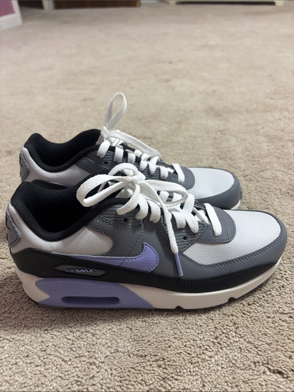 Nike Women's Air Max Sneakers in White, Gray & Light Purple